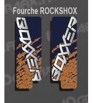 Stickers Protection Fourche Troylee (Bleu/Orange) RockShox Boxxer