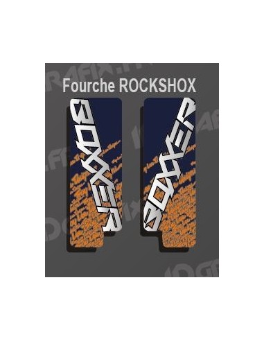 Stickers Protection Fork Troylee (Blue/Orange) RockShox Boxxer