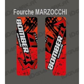 Sticker Schutz-Gabel, Pinsel (Rot), Marzocchi Bomber-idgrafix