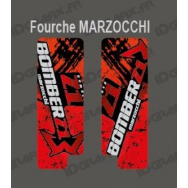 Stickers Protection Fourche Brush (Rouge) Marzocchi Bomber-idgrafix