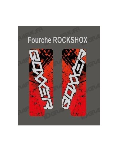 Stickers Protection Fork Brush (Red) - RockShox Boxxer