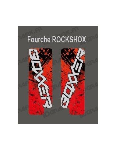 Stickers Protection Fourche Brush (Rouge) RockShox Boxxer