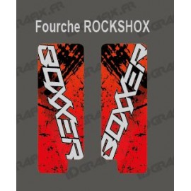 Stickers Protection Fourche Brush (Rouge) RockShox Boxxer-idgrafix