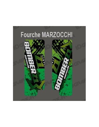 Sticker Schutz-Gabel, Pinsel (Grün), Marzocchi Bomber