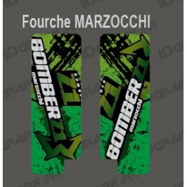 Stickers Protection Fourche Brush (Vert) Marzocchi Bomber-idgrafix