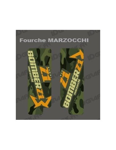 Stickers Protection Fourche Camo(Vert) Marzocchi Bomber