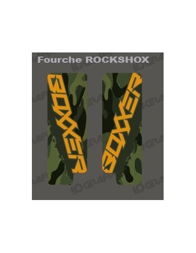 Pegatinas De Protección De La Horquilla De Camuflaje (Verde) RockShox Boxxer