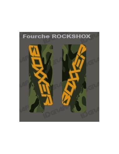 Stickers Protection Fourche Camo (Vert) RockShox Boxxer