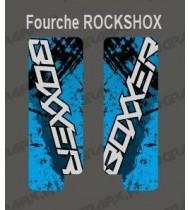 Stickers Protection Fourche Brush (Bleu) RockShox Boxxer