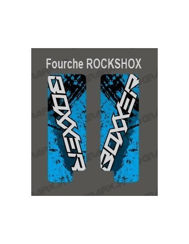 Stickers Protection Fourche Brush (Bleu) RockShox Boxxer