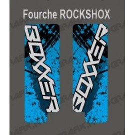 Stickers Protection Fork Brush (Blue) RockShox Boxxer - IDgrafix