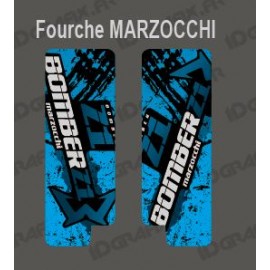 Stickers Protection Fourche Brush (Bleu) Marzocchi Bomber-idgrafix