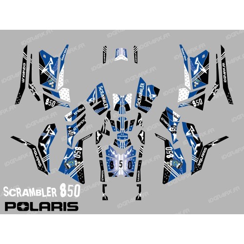 Kit décoration Street Bleu (Full) - IDgrafix - Polaris 850/1000 Scrambler