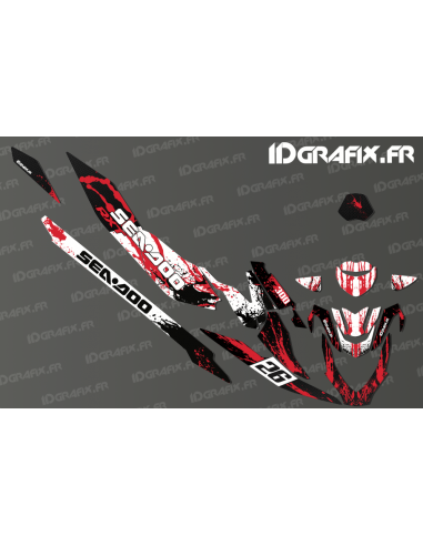 Kit de decoración de la Salpicadura de la Carrera de Edición (Rojo) - Seadoo RXT-X 300