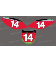 Kit décoration Plaque Numéro Blake Bagget Réplica - Kawasaki KX/KXF