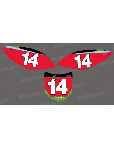 Kit décoration Plaque Numéro Blake Bagget Réplica - Kawasaki KX/KXF