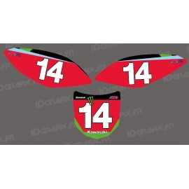 Kit decoration Plate Number Blake Bagget Replica - Kawasaki KX/KXF - IDgrafix