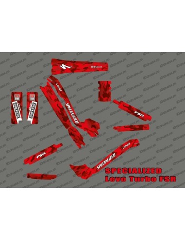 Kit deco Camo Esercito Edizione Completa (Rosso) - Specialized Turbo Levo