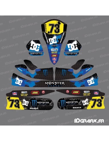 Kit déco Monster Blue pour Karting TonyKart M4