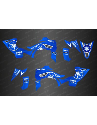 Kit dekor Karbonik Blau/Weiß - IDgrafix - Yamaha YFZ 450 / YFZ 450R