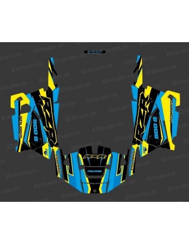 Kit de decoració Fàbrica Edició (Blau/Groc) - IDgrafix - Polaris RZR 900 -idgrafix