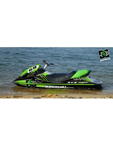 Kit décoration 100% Perso M Vert pour Kawasaki STX 15F