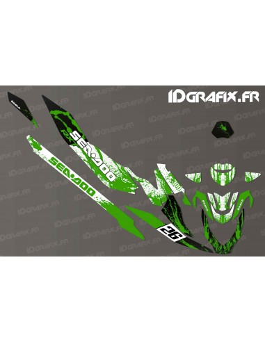 Kit de decoración de la Salpicadura de la Carrera de Edición (Verde) - Seadoo RXT-X 300