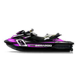 Kit décoration Monster Race Pink for Seadoo RXT 260 / 300 (S3 hull) - IDgrafix
