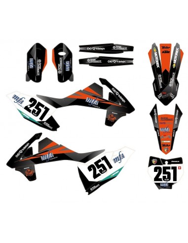 Kit déco 100% Perso - KTM 85 SX - Bluewin