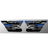Kit dekor Türen CF Moto Zforce (Blau)- Monster Edition - IDgrafix