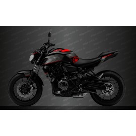 Kit decoration Racing (Grey/Red) - IDgrafix - Yamaha MT-07 (after 2018) - IDgrafix