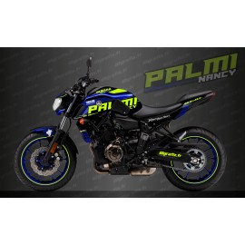 Kit dekor Palmi Edition Blau/Neon gelb - IDgrafix - Yamaha MT-07 (nach 2018)-idgrafix
