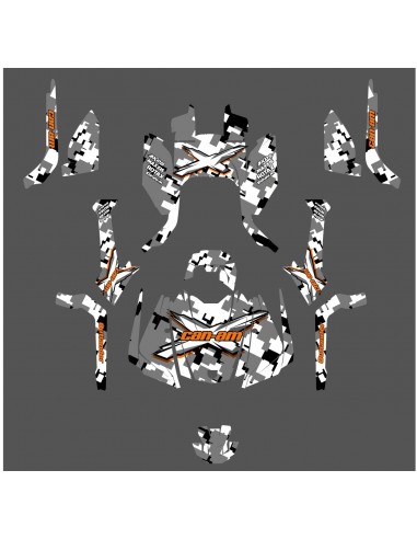 Kit de decoració Digital Camo Edició Completa (Taronja) - IDgrafix - Can Am Outlander G2 -idgrafix