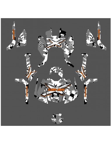 Kit decoration Digital Camo Full Edition (Orange) - IDgrafix - Can Am Outlander G2