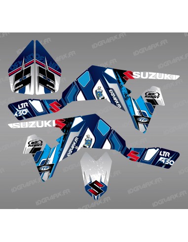 Kit décoration Pics Bleu - IDgrafix - Suzuki LTR 450