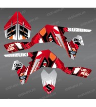 Kit décoration Pics Rouge - IDgrafix - Suzuki LTR 450