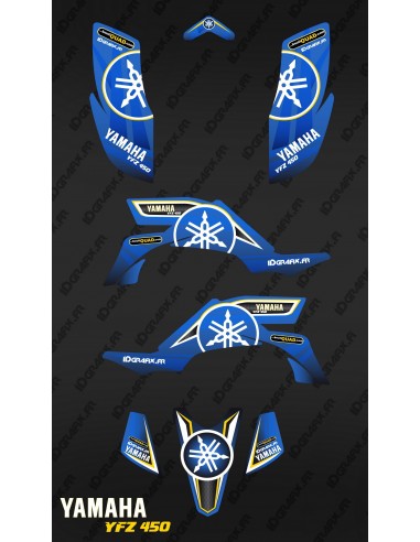 Kit décoration Karbonik Bleu/Jaune - IDgrafix - Yamaha YFZ 450 / YFZ 450R