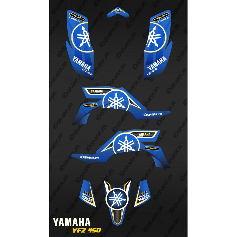 Kit de decoració Karbonik Blau - IDgrafix - Yamaha YFZ 450 -idgrafix