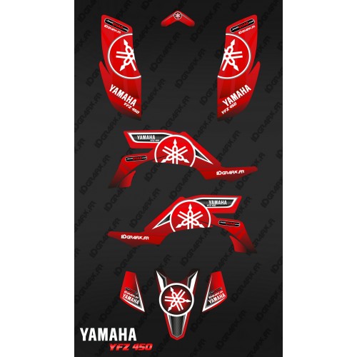 Kit de decoración de Karbonik Rojo - IDgrafix - Yamaha YFZ 450
