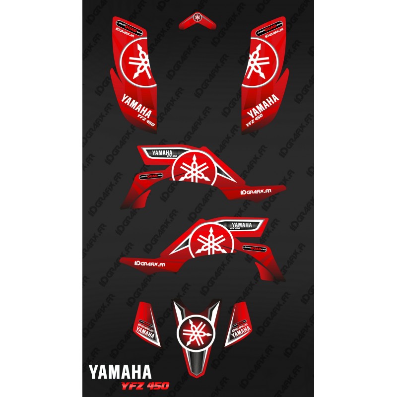Kit de decoración de Karbonik Rojo - IDgrafix - Yamaha YFZ 450 -idgrafix