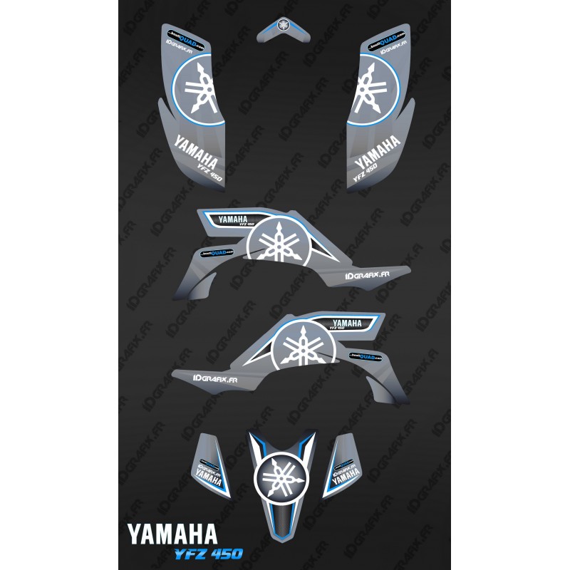 Kit de decoración de Karbonik Gris - IDgrafix - Yamaha YFZ 450 -idgrafix