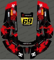 Sticker Monster edition (Red) - Husqvarna AUTOMOWER robotic lawnmower - Idgrafix
