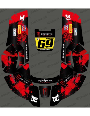 Sticker Monster edition (Red) - Husqvarna AUTOMOWER robotic lawnmower - Idgrafix