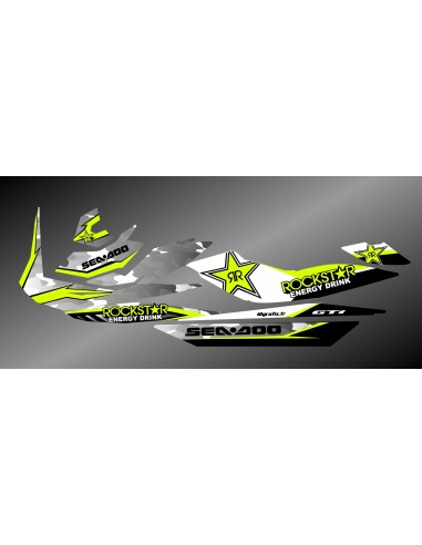 Kit décoration Rockstar Camo Edition Full (Lime) - pour Seadoo GTI