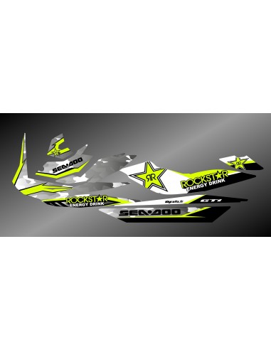 Kit decorazione Rockstar Camo Edition Full (Lime) - per Seadoo GTI