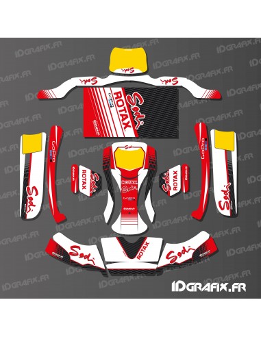 Kit deco Edizione di Fabbrica Sodi da Corsa (Bianco/Rosso) per il Karting KG BURU EVO