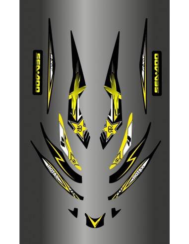 Kit decorazione Rockstar energy Giallo per Seadoo RXT 215-255