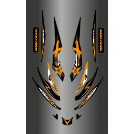 Kit de decoración de Rockstar Naranja para Seadoo RXT 215-255 -idgrafix