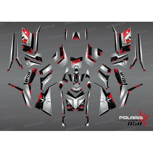 Kit dekor SpiderStar Schwarz/Grau (Full) - IDgrafix - Polaris Scrambler 850/1000