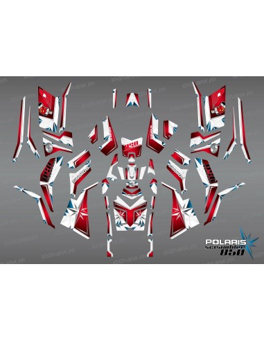 Kit décoration SpiderStar Rouge/Blanc (Full) - IDgrafix - Polaris 850/1000 Scrambler